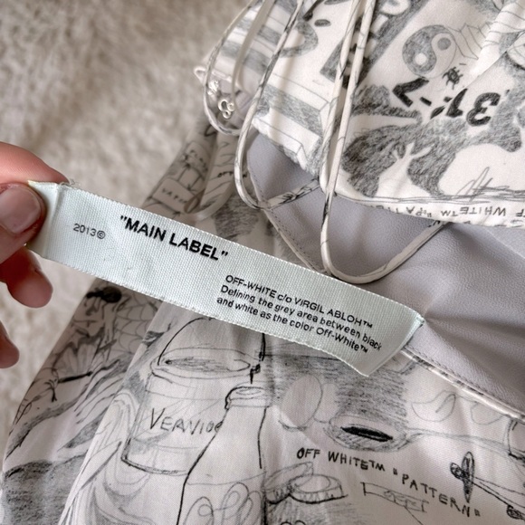 ✨ Host Pick ✨ NWOT Off-White Graphic Long Dress in White - Picture 7 of 17